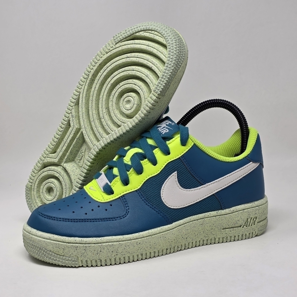Nike Air Force‎ 1 Low Crater Bright Spruce Volt DM1086-300 GS Youth Size 5Y New